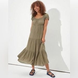 NWT American Eagle Outfitters Green Maxi Dress Size XS